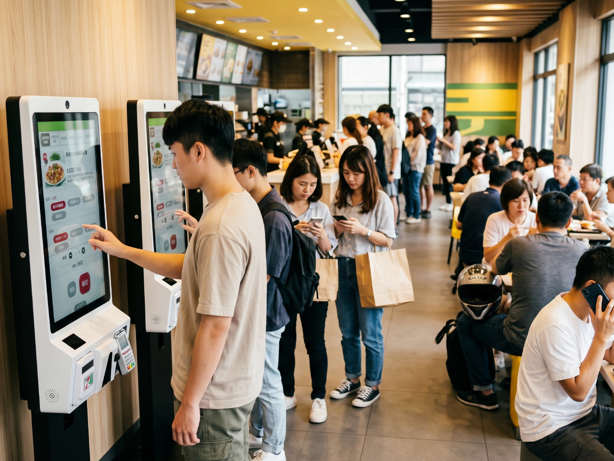 Kiosk 自助點餐機分流旺季排隊人潮並串接門市訂單系統
